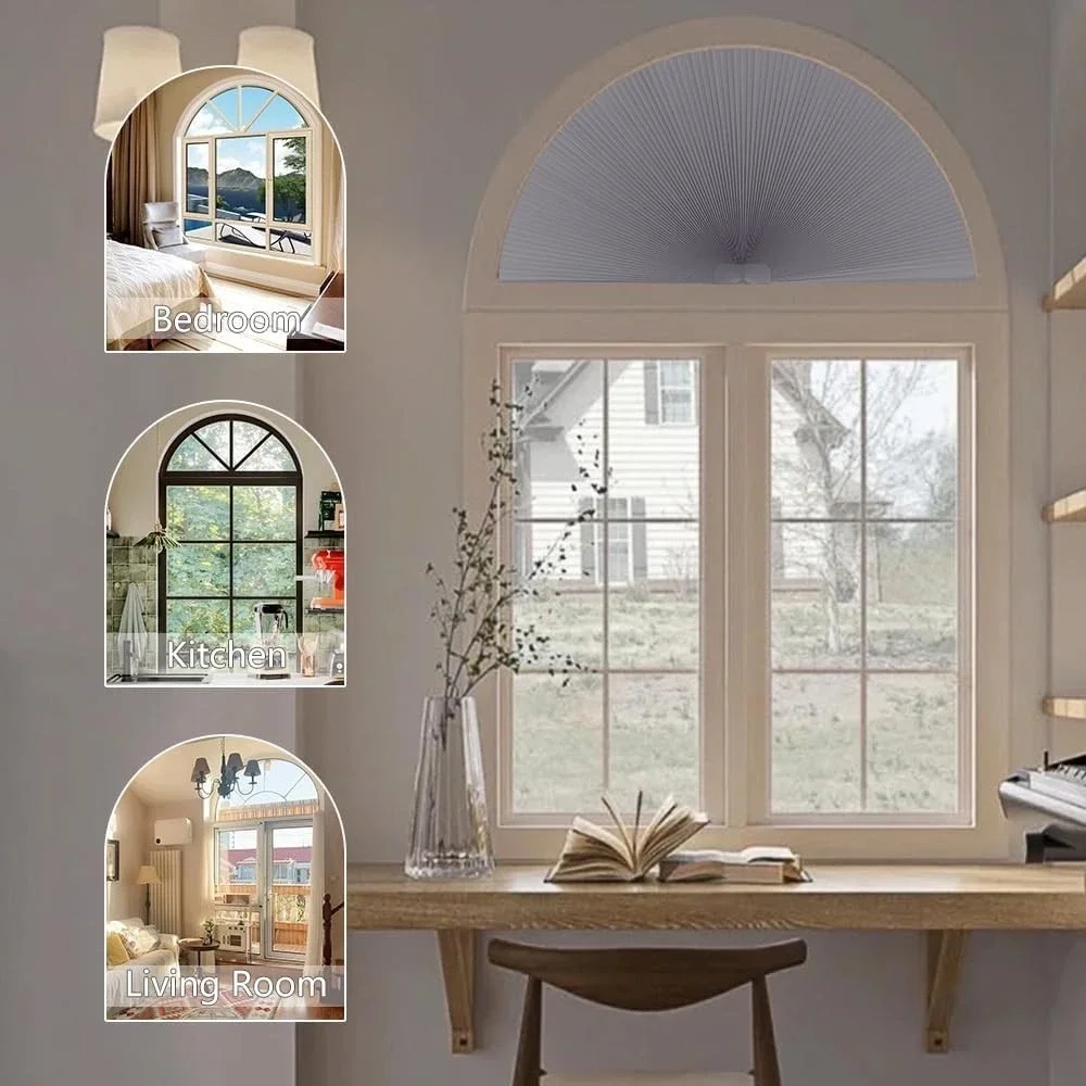 SEEYE 2-Pack Half‎ Circle Blackout Shades 24